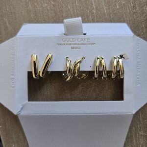 Gold Cake Women's Gold Earrings Set